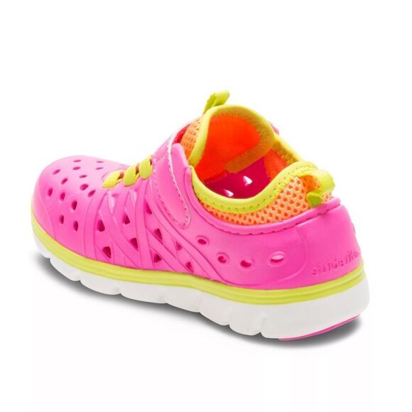 NWT New STRIDE RITE Phibian Land 2 Water Shoes Sandals Neon Pink Orange Yellow 1 - Picture 3 of 11